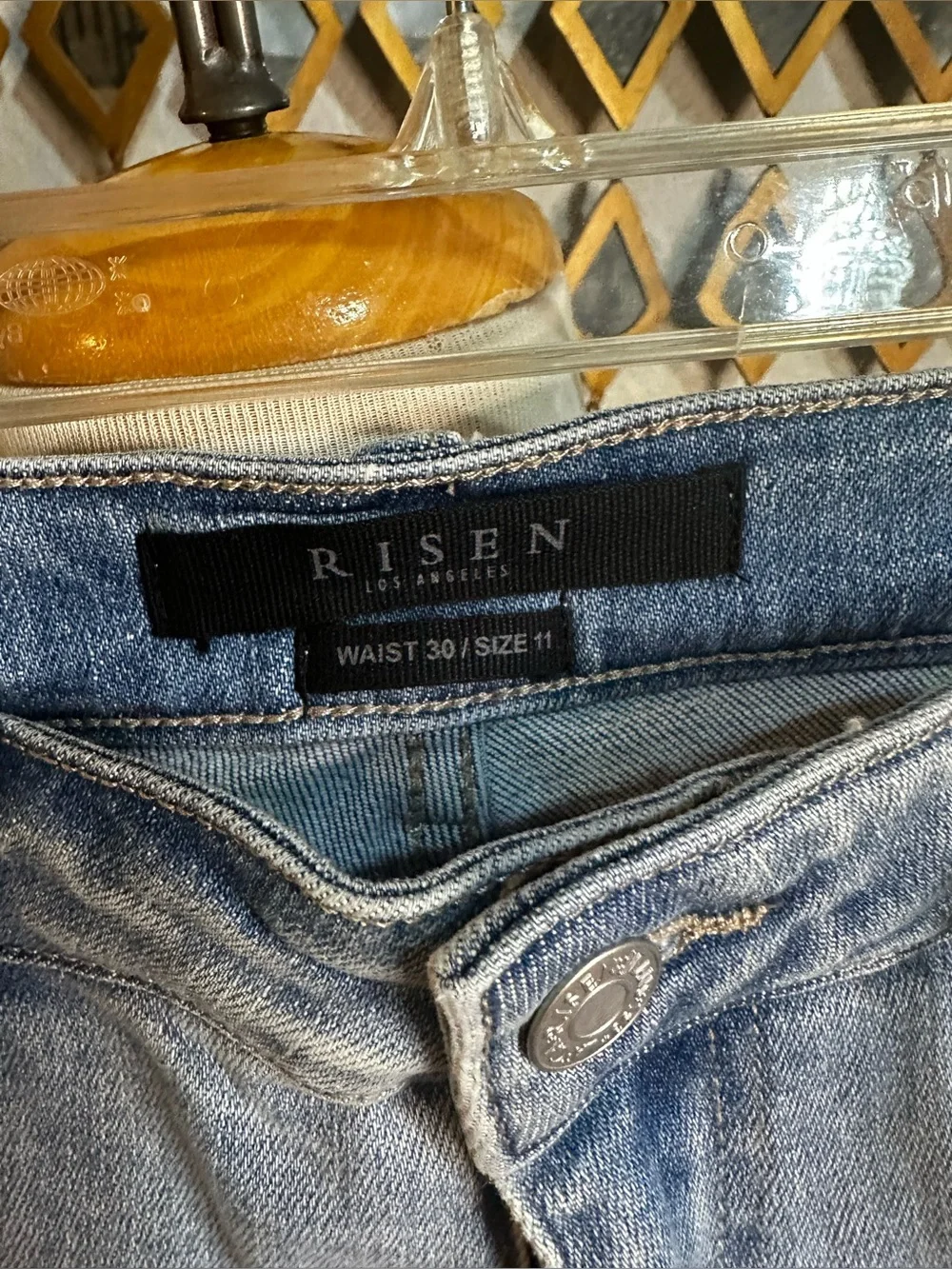 NWT Risen Jeans Distressed Denim Bermuda Shorts
